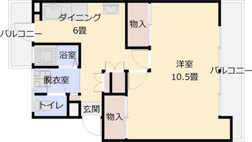 国分旭ヶ丘住宅2号棟 205